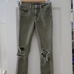 Abercrombie & Fitch Army Green Harper Skinny Jeans